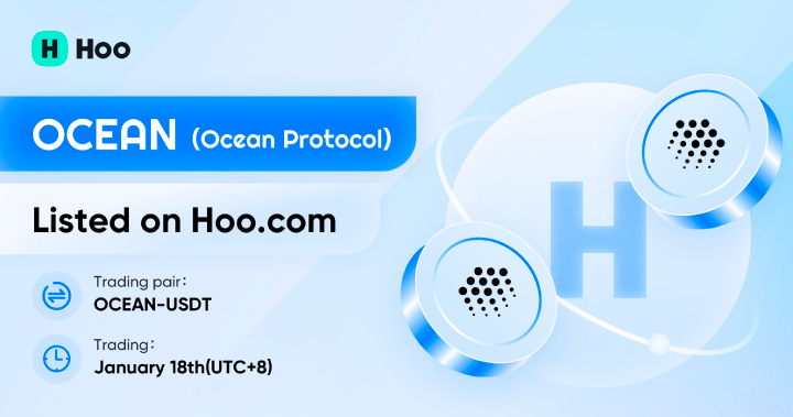 加密貨幣交易所虎符將於 1 月 18 日新增 Ocean Protocol (OCEAN)