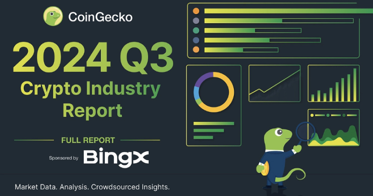 BingX 贊助 CoinGecko 2024 年第三季度報告：比特幣主導地位上升，Gold 與預測市場表現亮眼